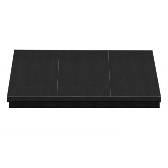 Adam Honed Black Granite Stone Hearth, 54 Inch