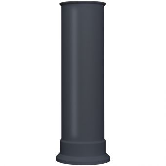 Adam Straight Decorative Stove Pipe in Charcoal Grey