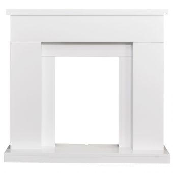 Adam Lomond Fireplace in Pure White, 39 Inch