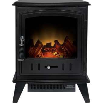 Adam Aviemore Electric Stove in Textured Black