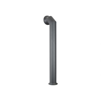 OKO Extra Tall Angled Decorative Metal Stove Pipe in Charcoal Grey