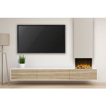 Adam Sahara Panoramic Media Wall Electric Fire, 22 Inch