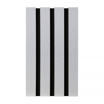 Fuse Acoustic Wooden Wall Panel Sample in Brushed Steel