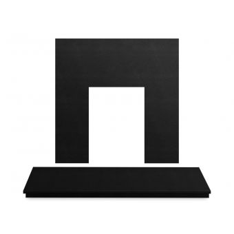 Adam Black Granite Stone Back Panel & Hearth, 54 Inch