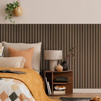 Fuse Acoustic Wooden Wall Panel in Smoked Oak, 1.2m x 0.6m