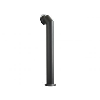 OKO Extra Tall Angled Decorative Metal Stove Pipe in Charcoal Grey