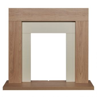 Adam Malmo Fireplace in Oak & Cream, 39 Inch