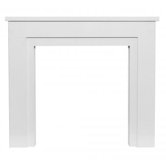 Acantha Dallas White Marble Mantelpiece with Downlights, 41 Inch