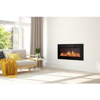 Adam Orlando Inset / Wall Mounted Electric Fire, 36 Inch
