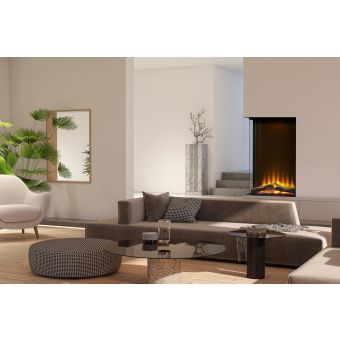 Acantha Aspire 50 Portrait Corner View Media Wall Electric Fire
