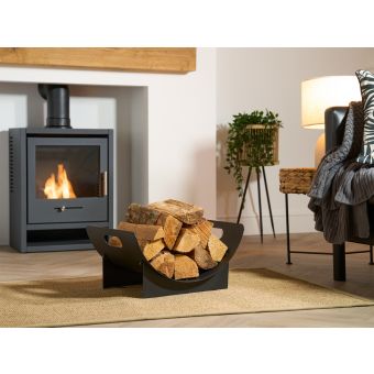 Adam Fairford Firewood Log Holder in Black