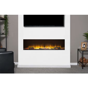 Adam Sahara Fully Inset Media Wall Electric Fire, 51 Inch