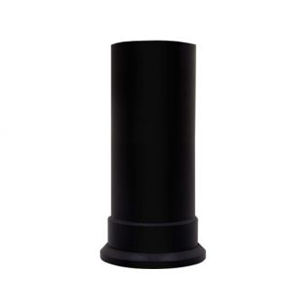 Adam Short Decorative Straight Stove Pipe in Black