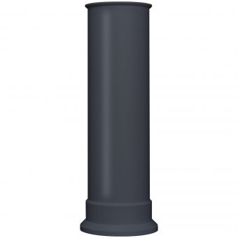 Adam Straight Decorative Stove Pipe in Charcoal Grey