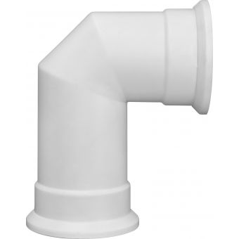 Adam Angled Decorative Stove Pipe in White