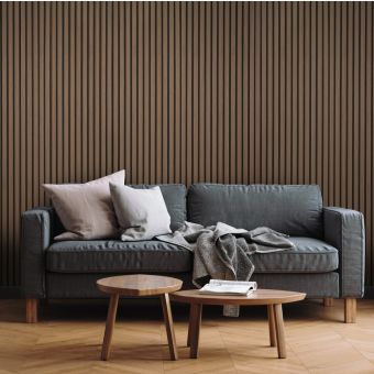 Fuse Acoustic Wooden Wall Panel in Smoked Oak, 2.4m x 0.6m