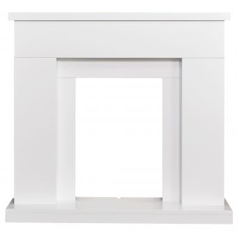 Adam Lomond Fireplace in Pure White, 39 Inch