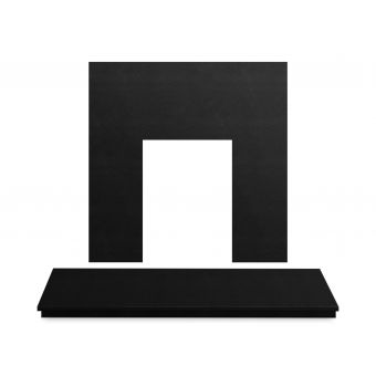Adam Black Granite Stone Back Panel & Hearth, 48 Inch